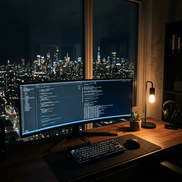 Espace de travail moderne de NullDraft AI